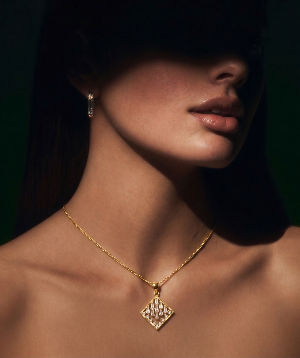 Crystal rain necklace